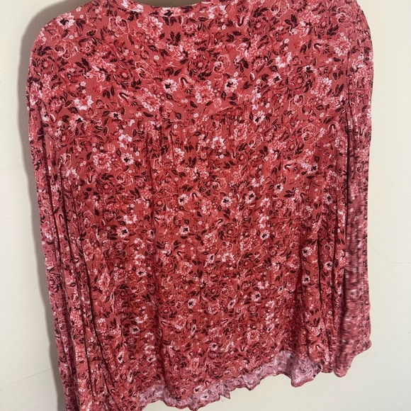 Wonderly cottagecore burnt red button down blouse size XL - Picture 3 of 6